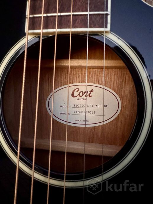 Электроакустическая гитара Cort Exotic-SFX ASH BK — фото 4