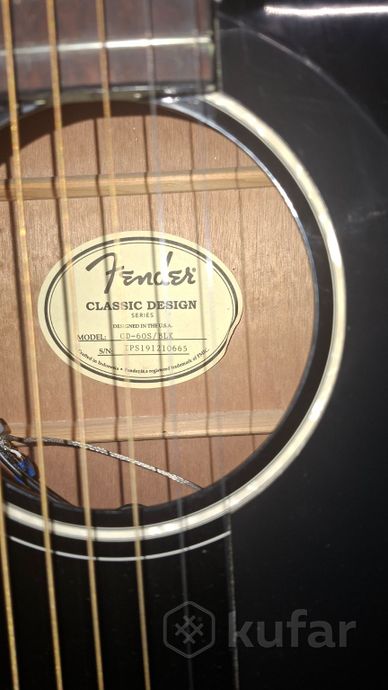 Гитара акустическая Fender CD-60S дека массив — фото 3