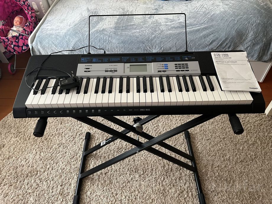 Синтезатор Casio CTK-1550+ стойка к нему — фото 1