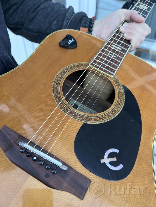 Акустическая гитара Epiphone FT-150 1970е винтаж — фото 3