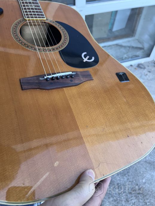 Акустическая гитара Epiphone FT-150 1970е винтаж — фото 7