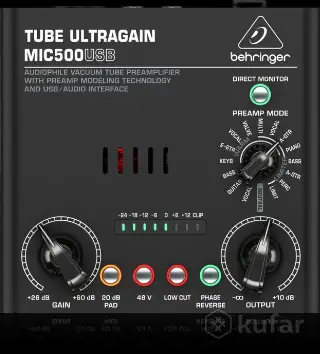 Преамп ламповый Behringer Ultragain Mic500USB