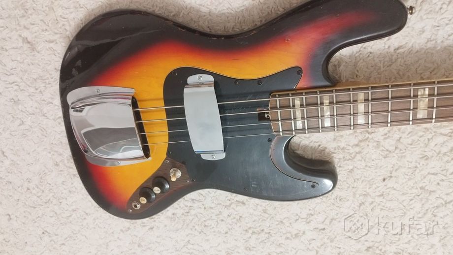 Винтажная бас-гитара Fender jazz bass — фото 7