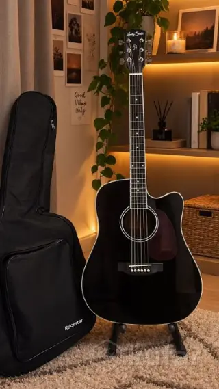Электроакустическая гитара Harley Benton D-120CEBK