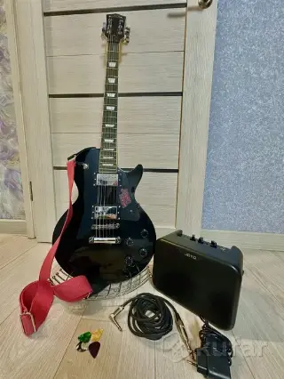Электрогитара Fabio LP02 bk Les Paul комплект
