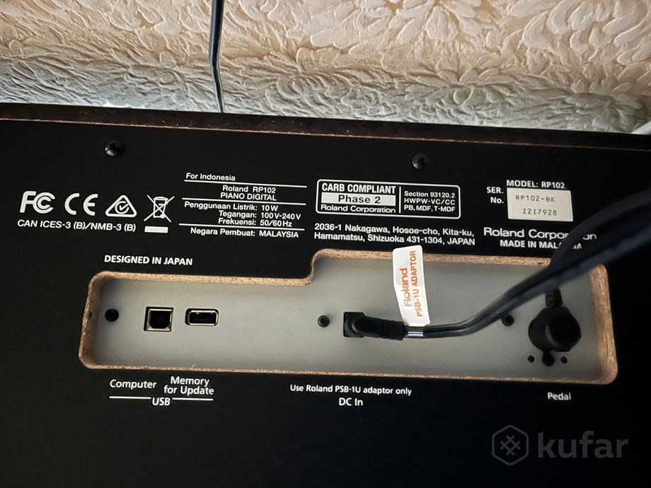 Цифровое пианино Roland RP 102 BK — фото 5