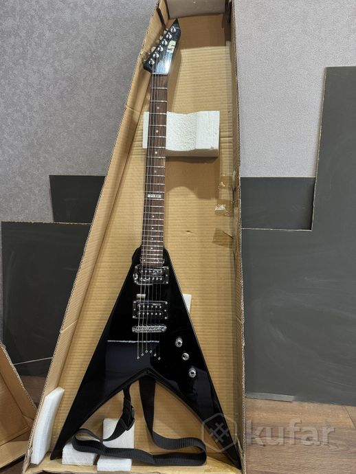 Электрогитара ESP Ltd V50 BLK. Отличное состояние. — фото 1