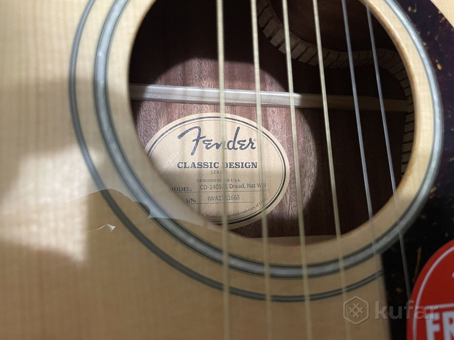 Электроакустическая гитара Fender CD-140SCE NAT (Н — фото 2