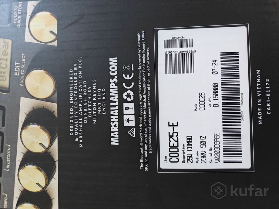 Комбоусилитель Marshall code 25 — фото 2
