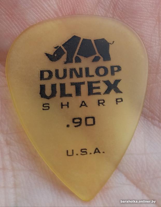 Медиатор для гитары - Dunlop Ultex Sharp .90 usa, как новый — фото 3