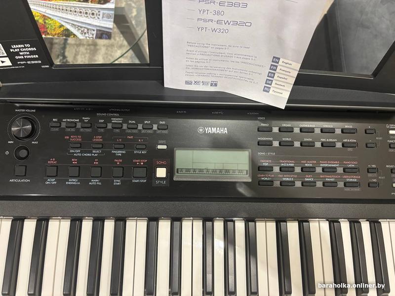 Синтезатор Yamaha PSR-E383, 6 мес. б/у, состояние нового. +3... — фото 2