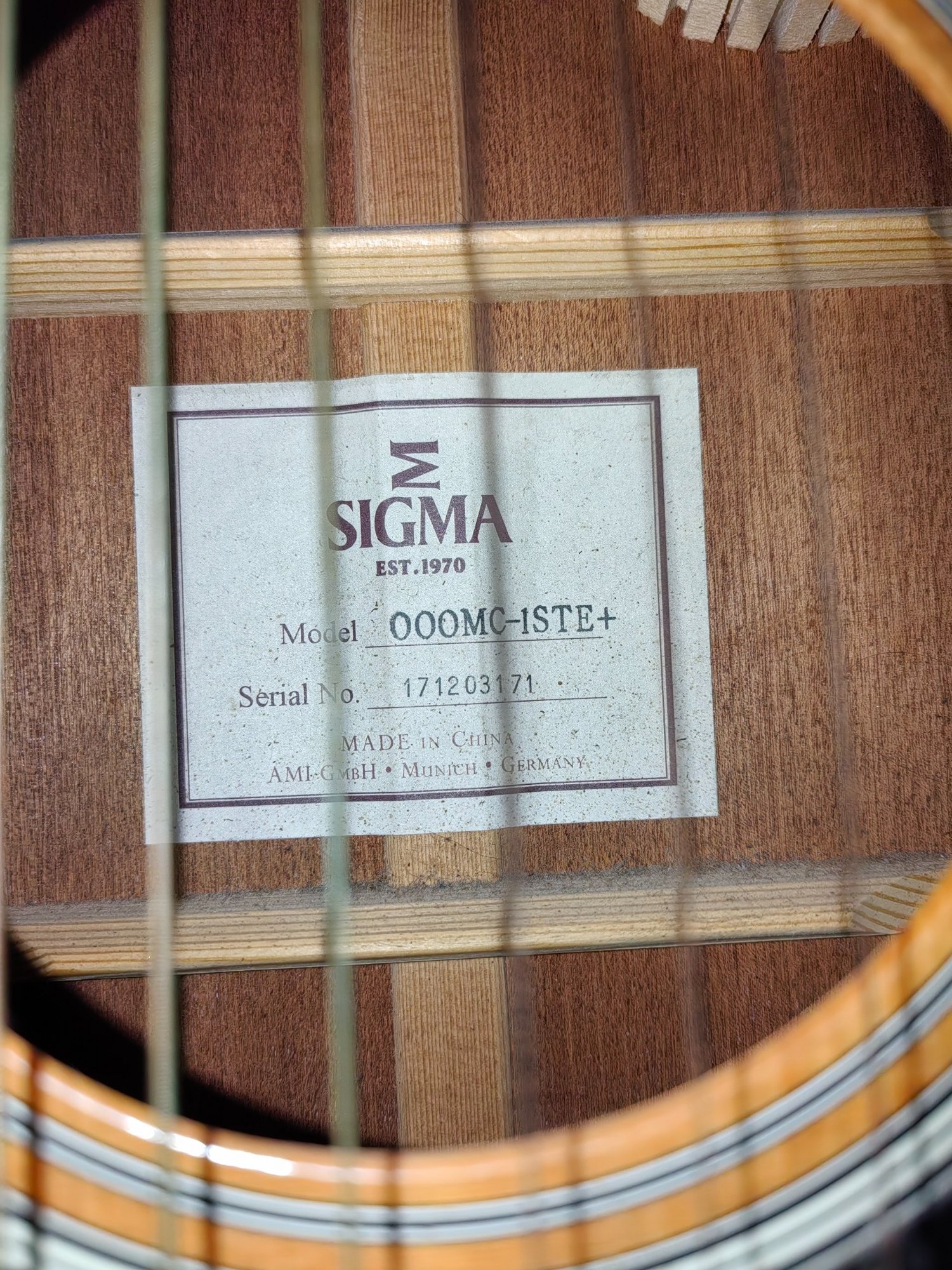 Электроакустическая гитара Sigma 000MC-1STE+ — фото 2